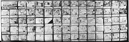 A storyboard for an animated cartoon, showing the number of drawings (~70) needed for an 8-minute film.