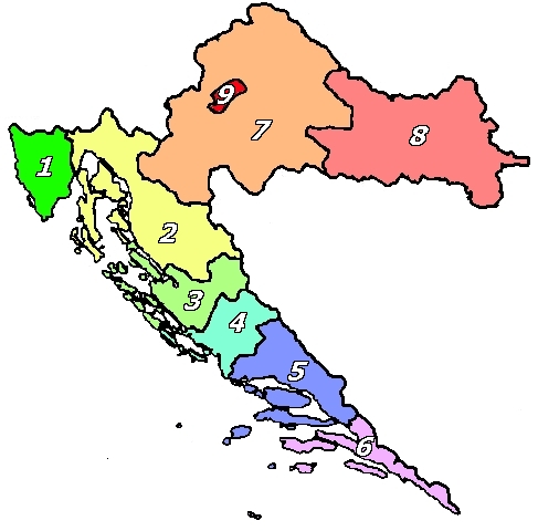 Tourist map of Croatia