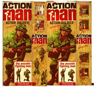 SOME STYLES COLOURS MAY VARY VINTAGE ACTION MAN 40th LOOSE GUNS x 3