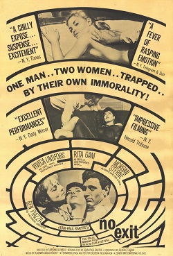 <i>No Exit</i> (1962 film) 1962 American film based on Jean-Paul Sartres play directed by Tad Danielewski