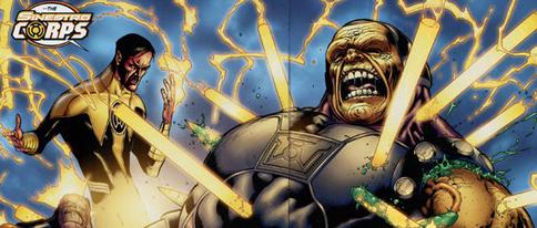 Sinestro regains his Corps (Green Lantern (vol. 4) #46, art by Doug Mahnke and Christian Alamy).