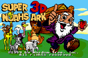 In the Christian video game, Super 3D Noah's Ark, the player takes the role of Noah as he non-violently shoots food with a slingshot in order to sate hordes of ravening animals. Super 3D Noah's Ark.png