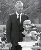 Hutson at his induction to the Pro Football Hall of Fame in 1963