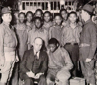 The Scottsboro Boys, with attorney Samuel Leib...