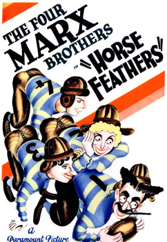 <i>Horse Feathers</i> 1932 film starring the Four Marx Brothers
