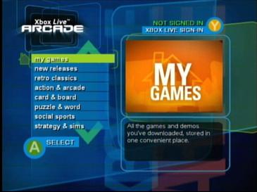 Xbox Live Arcade on Xbox (2004)