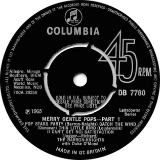 <span class="mw-page-title-main">Merry Gentle Pops</span> 1965 single by the Barron Knights