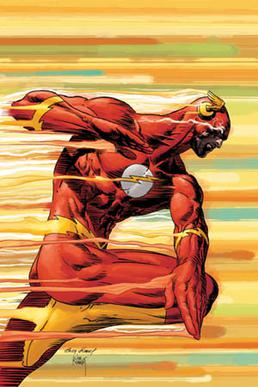 Bart Allen as the Flash. Variant incentive cover to The Flash: The Fastest Man Alive #1 (2006). Art by Andy & Joe Kubert.