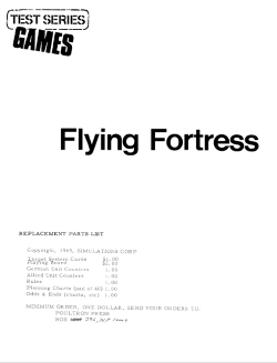 <i>Flying Fortress I & II</i> 1969 WWII board wargame