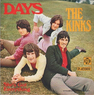 Days (The Kinks song) 1968 single by The Kinks