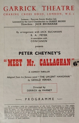 <i>Meet Mr. Callaghan</i> (play) 1952 play