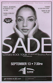 <span class="mw-page-title-main">Lovers Rock Tour</span> 2001 concert tour by Sade