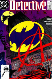 Anarky's debut, in Detective Comics #608. Artist, Norm Breyfogle, later included the cover among a gallery of his favorite works.[23]