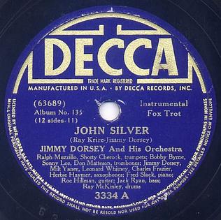 1938 Decca 78, 3334A, reissued as part of a 78 album. Johnsilver.jpg