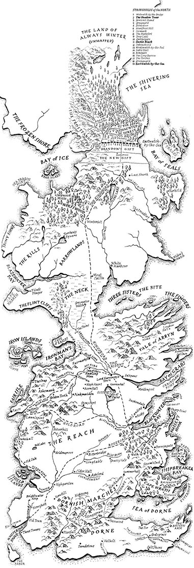 Map of WESTEROS