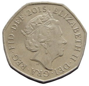 <span class="mw-page-title-main">Fifty pence (British coin)</span> British decimal coin; half of one pound sterling