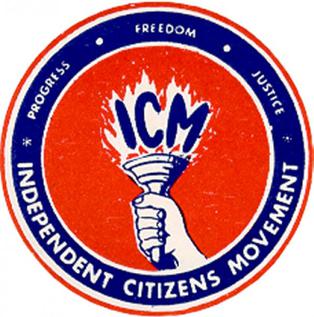 <span class="mw-page-title-main">Independent Citizens Movement</span> Political party in United States