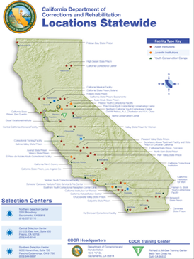 Federal Prisons In California Map California Department of Corrections and Rehabilitation   Wikipedia