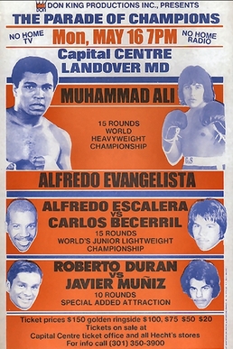 <span class="mw-page-title-main">Muhammad Ali vs. Alfredo Evangelista</span> Boxing competition