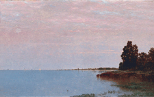 Long Neck Point from Contentment Island by John Frederick Kensett, collection of the Metropolitan Museum of Art, depicting the area where Andrew Carnegie spent some summers