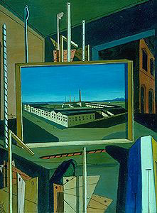 <i>Metaphysical Interior with Large Factory</i> painting by Giorgio de Chirico