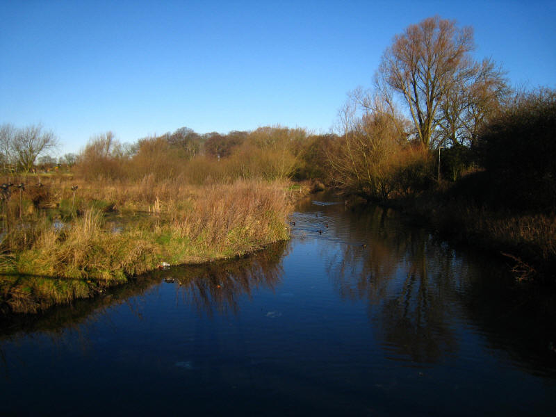 File:River Lea in Leagrave Park, Luton.jpg