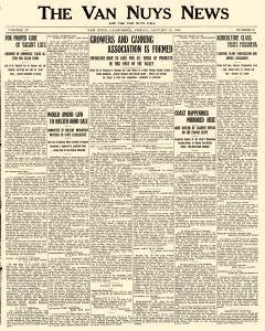 The merged The Van Nuys News (in big letters) and The Van Nuys Call (in small letters) (January 22, 1915)
