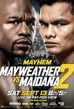 <span class="mw-page-title-main">Floyd Mayweather Jr. vs. Marcos Maidana II</span> Boxing competition