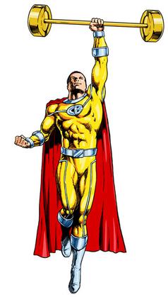 <span class="mw-page-title-main">Captain Barbell</span> Fictional superhero
