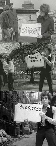 The three locations for the "cue card" clip as seen in Dont Look Back Lookoutwiki.JPG