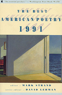 The Best American Poetry 1991 book cover THE BEST AMERICAN POETRY 1991 cover image.jpg