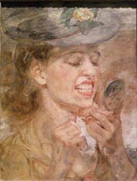 <i>Tidying Up</i> 1941 painting by Isabel Bishop