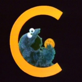 sesame street cookie monster letter of the day