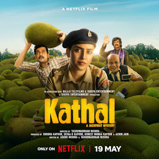 <i>Kathal</i> (film) 2023 Netflix social comedy drama film