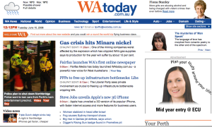<span class="mw-page-title-main">WAtoday</span> Western Australian online newspaper