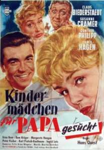 <i>Kindermädchen für Papa gesucht</i> 1957 West Germany film