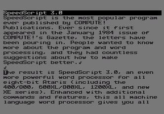 SpeedScript 3.0 for the VIC-20