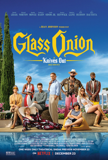 <i>Glass Onion: A Knives Out Mystery</i> 2022 American film by Rian Johnson