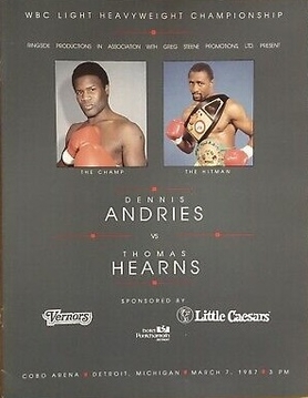 <span class="mw-page-title-main">Dennis Andries vs. Thomas Hearns</span> Boxing match