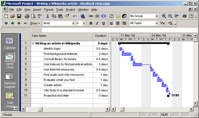 for visio tutorial Gantt  Project 9.0.2000.0224 (simple File:Screengrab Microsoft