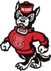 The strutting wolf ("Tuffy") logo, designed by a student in the early 1970s and modernized in 2006, is widely recognized as a symbol of NC State. Newstruttingwolf.png