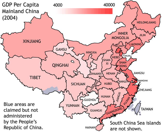 2004년 중국의 1인당 소득