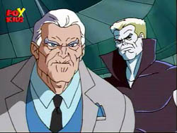 Silvermane (left) and Tombstone in Spider-Man: The Animated Series.