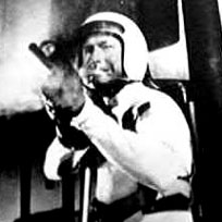 Nick Adams wears an off-the-shelf motorcycle helmet in Mission Mars (1968), a photo taken shortly before his death.