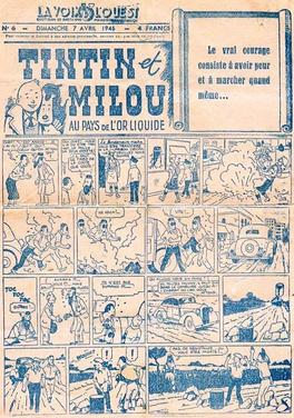 File:Tintin Land of Black Gold in La Voix de l Ouest.jpg