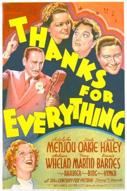 <i>Thanks for Everything</i> (1938 film) 1938 comedy film