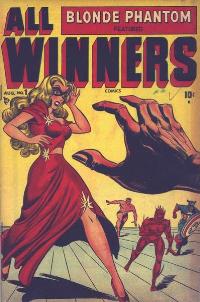 All Winners Comics vol. 2, #1 (Aug. 1948), cover artist(s) unknown. AllWinners1-1948.jpg