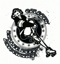 Former CRDA logo Calgary Roller Derby Association logo.png