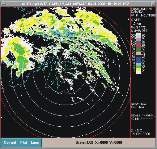 File:Radar image from Hurricane Michael over Newfoundland (October 19, 2000).gif