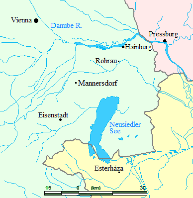 Map of Haydn's principal residences WhereHaydnLivedVersion2.PNG